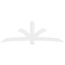 Ekena Millwork Davenport Architectural Grade PVC Gable Bracket, 108"W x 36"H x 2"D x 6"F, 8/12 Pitch GBP108X36X0206DAV00 - alternate 2